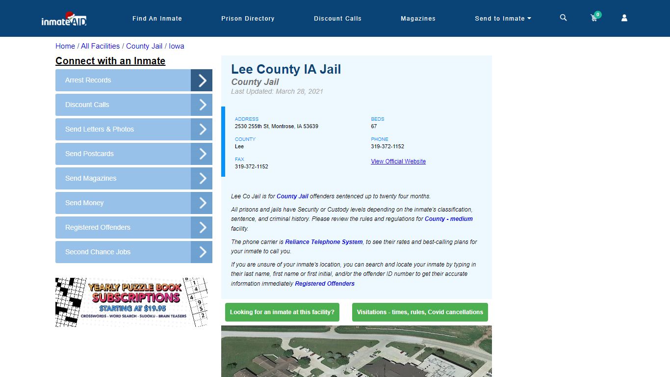 Lee County IA Jail - Inmate Locator - Montrose, IA